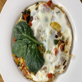 Egg whites vegetable frittata