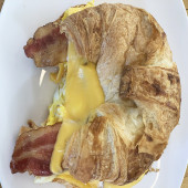 Egg Cheese Bacon croissant